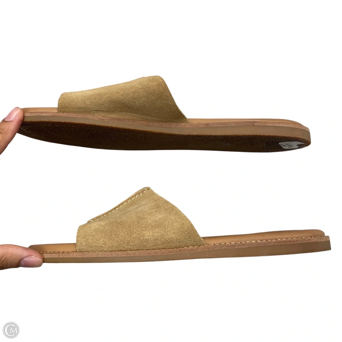 Sandals Flats By Clarks In Tan, Size: 9