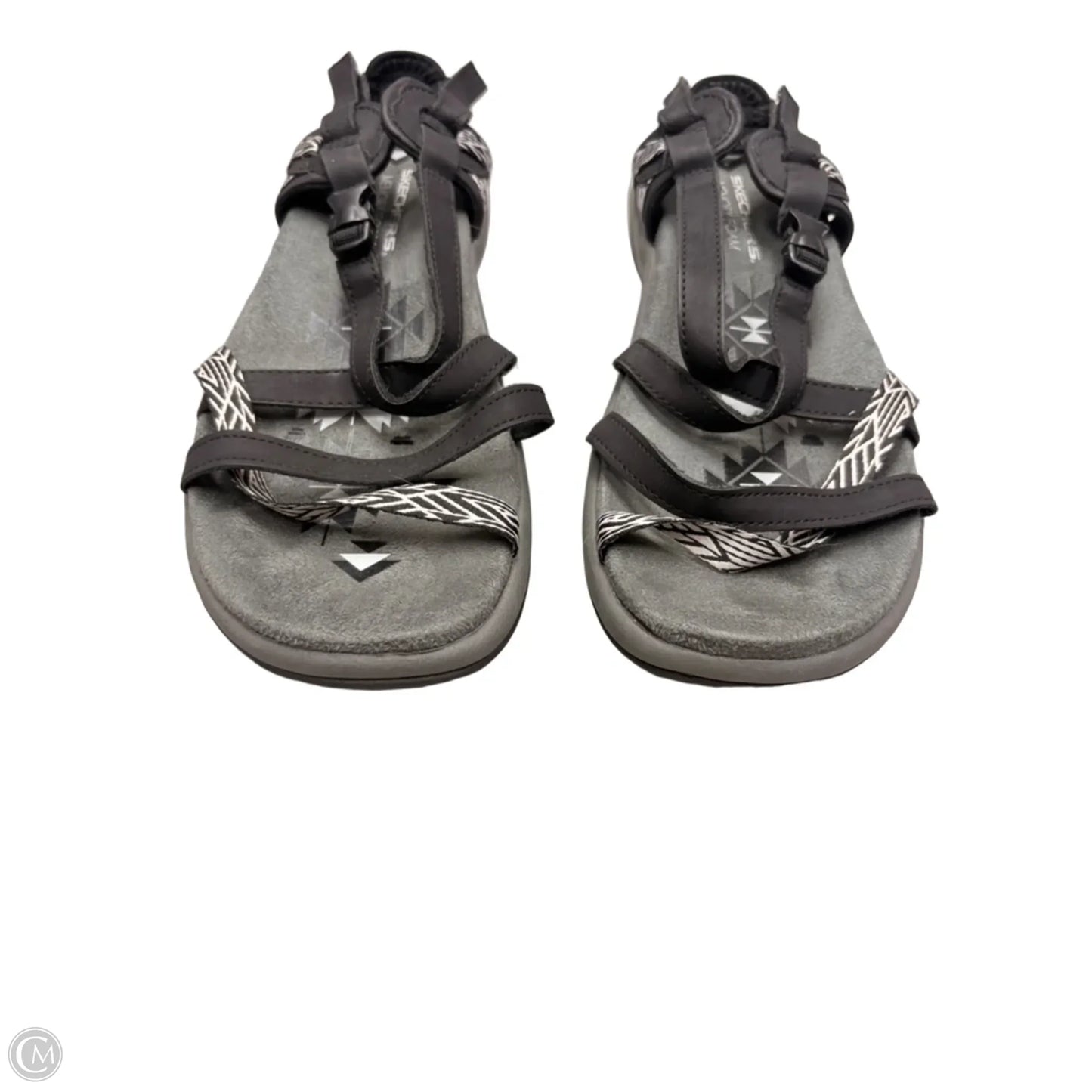Sandals Sport By Skechers In Black & Grey, Size: 8