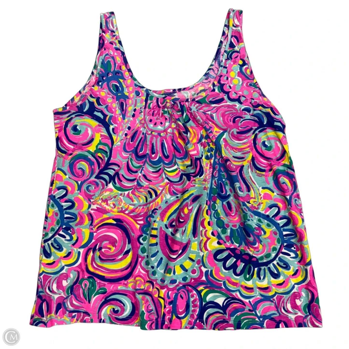 Tank Top Designer By Lilly Pulitzer In Blue & Pink, Size: M