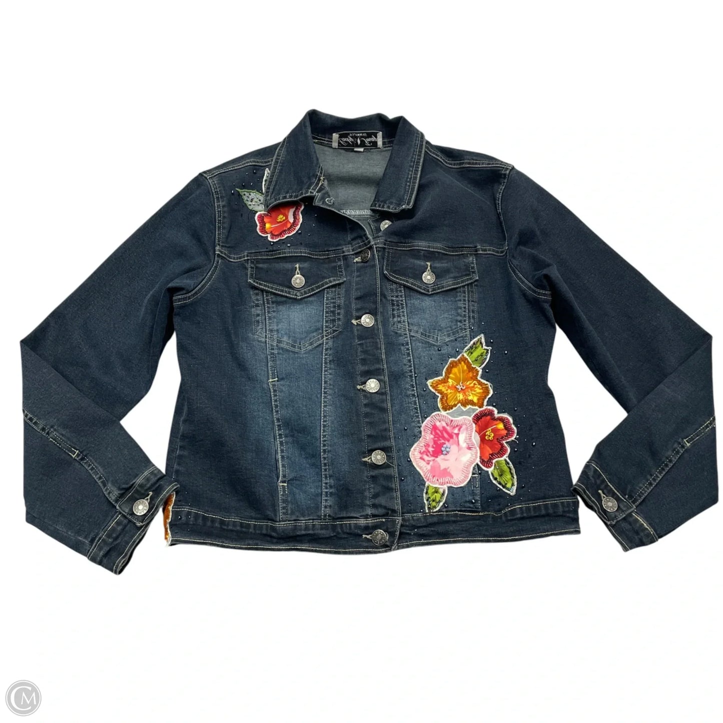 Jacket Denim By Ladys Image In Blue Denim, Size: S