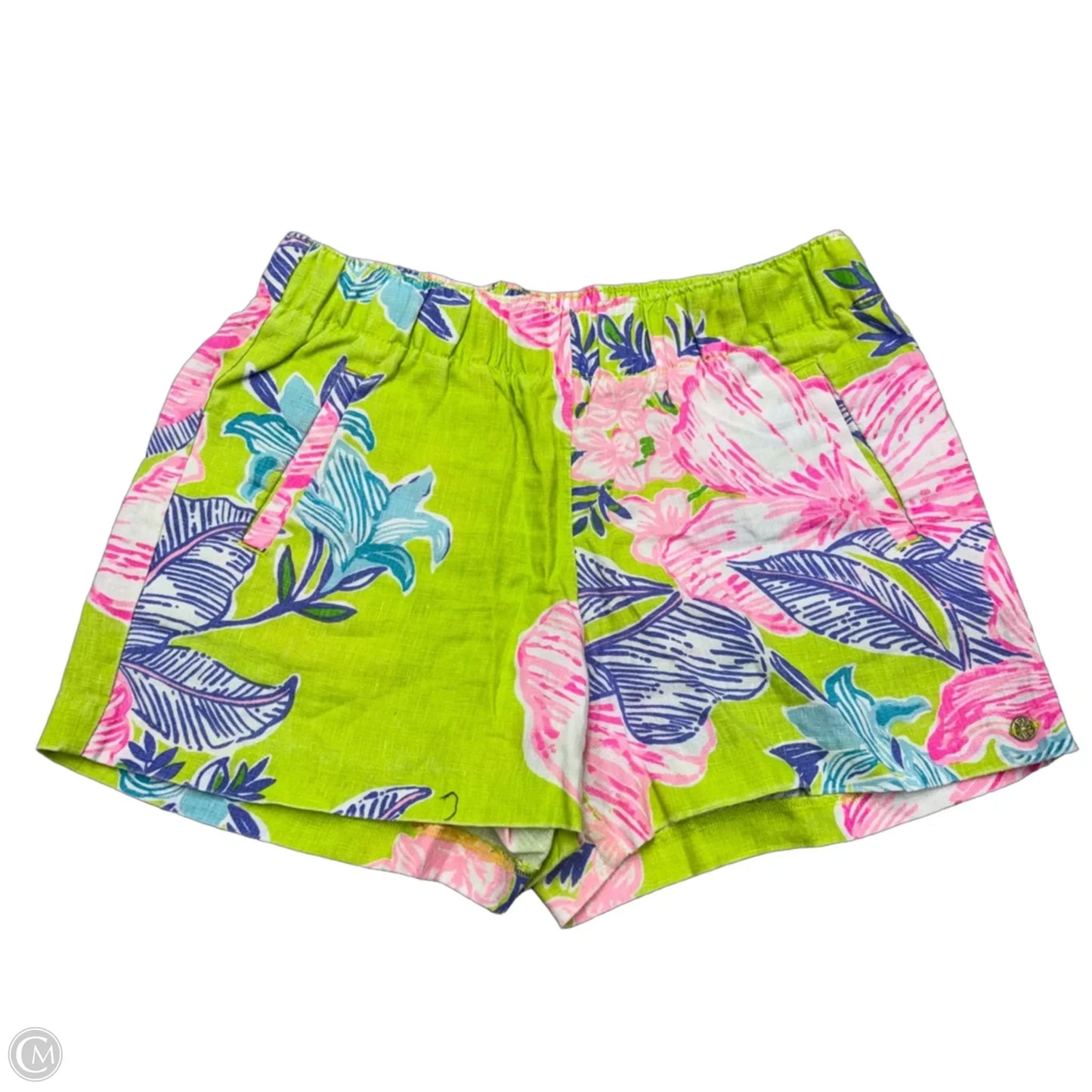 Shorts Designer By Lilly Pulitzer In Green & Pink, Size: S