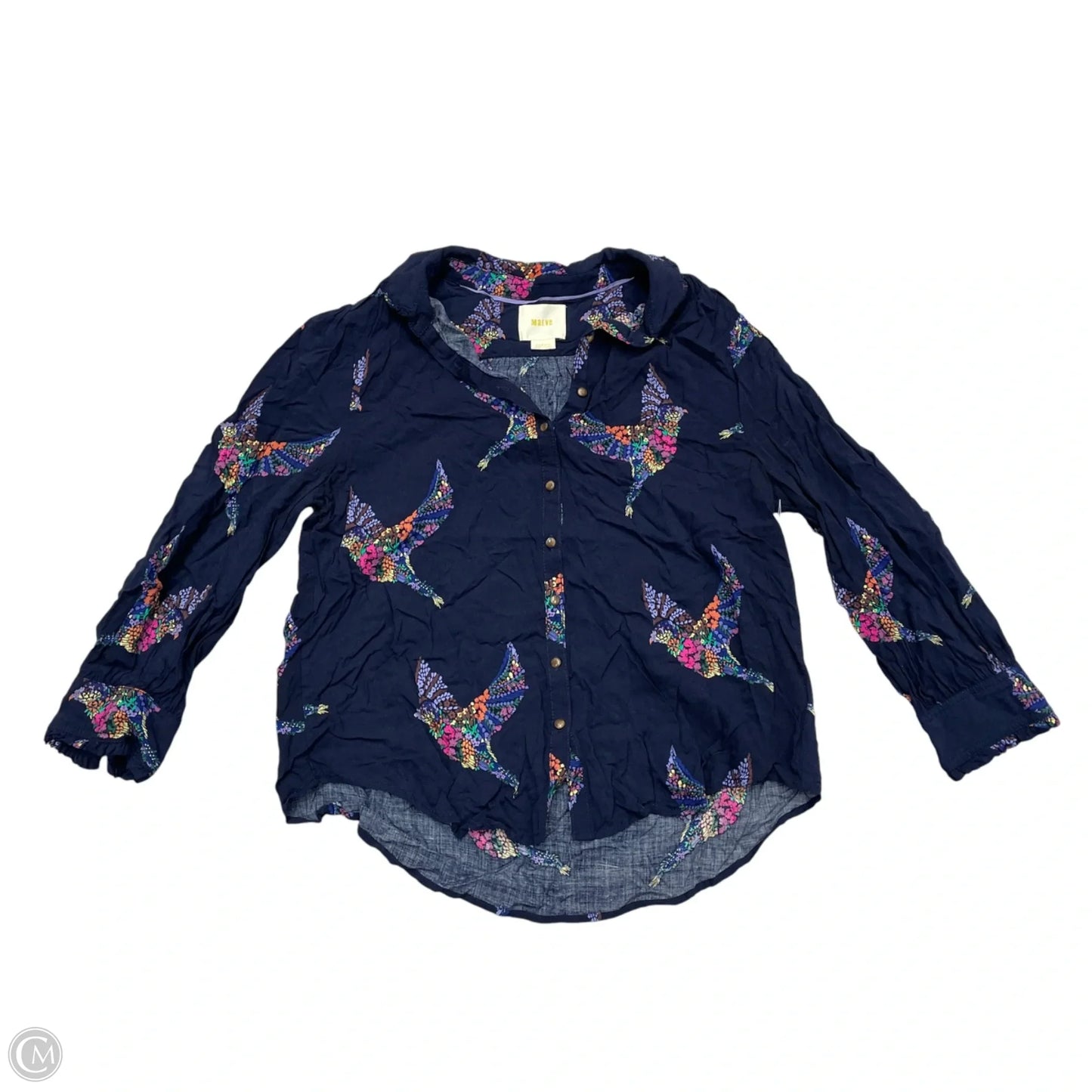 Top Long Sleeve By Maeve In Navy, Size: Xs