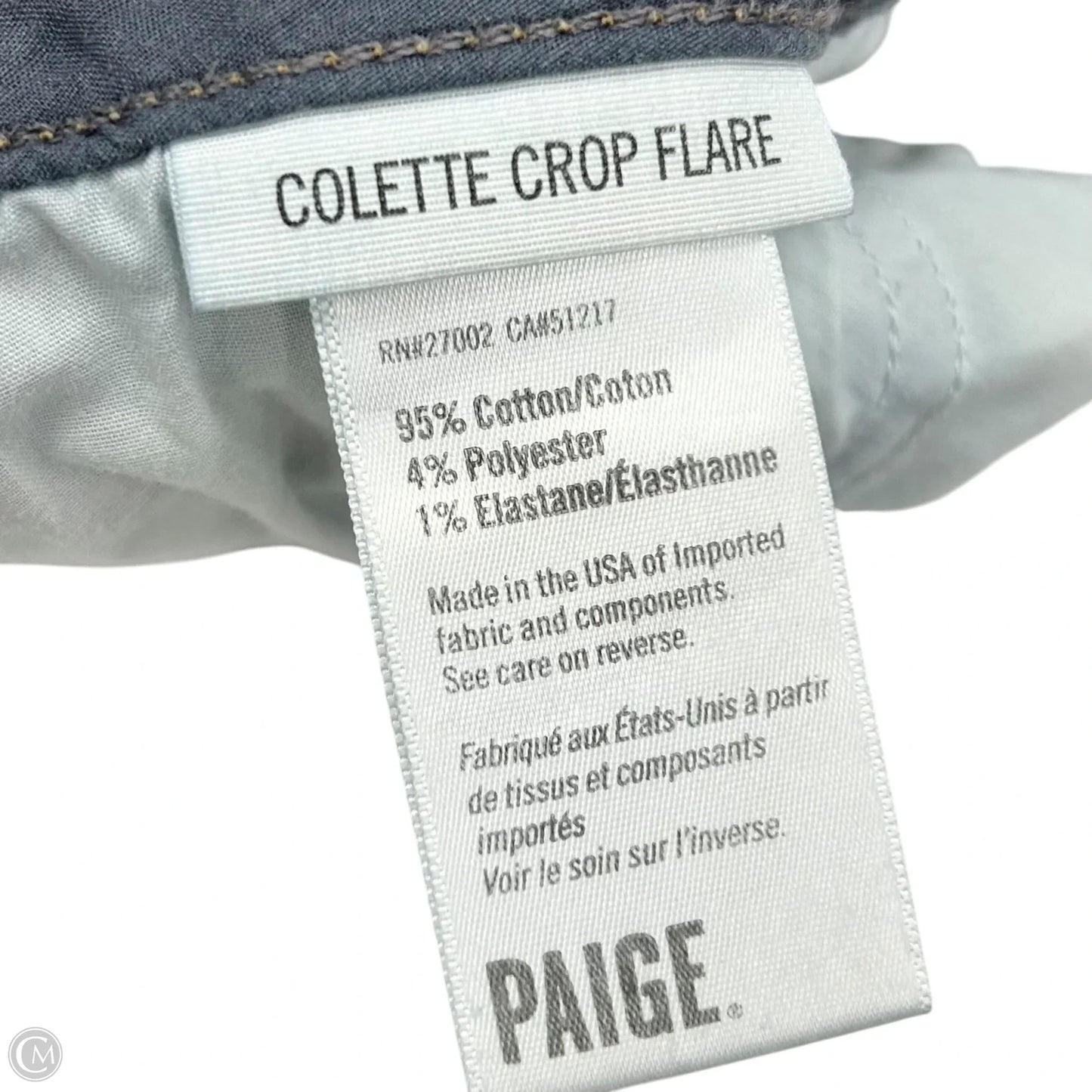 Jeans Straight By Paige In Blue Denim, Size: 14