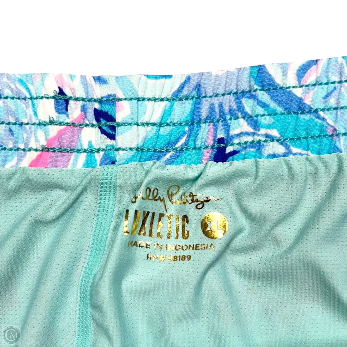 Shorts Designer By Lilly Pulitzer In Blue & Pink, Size: Xl