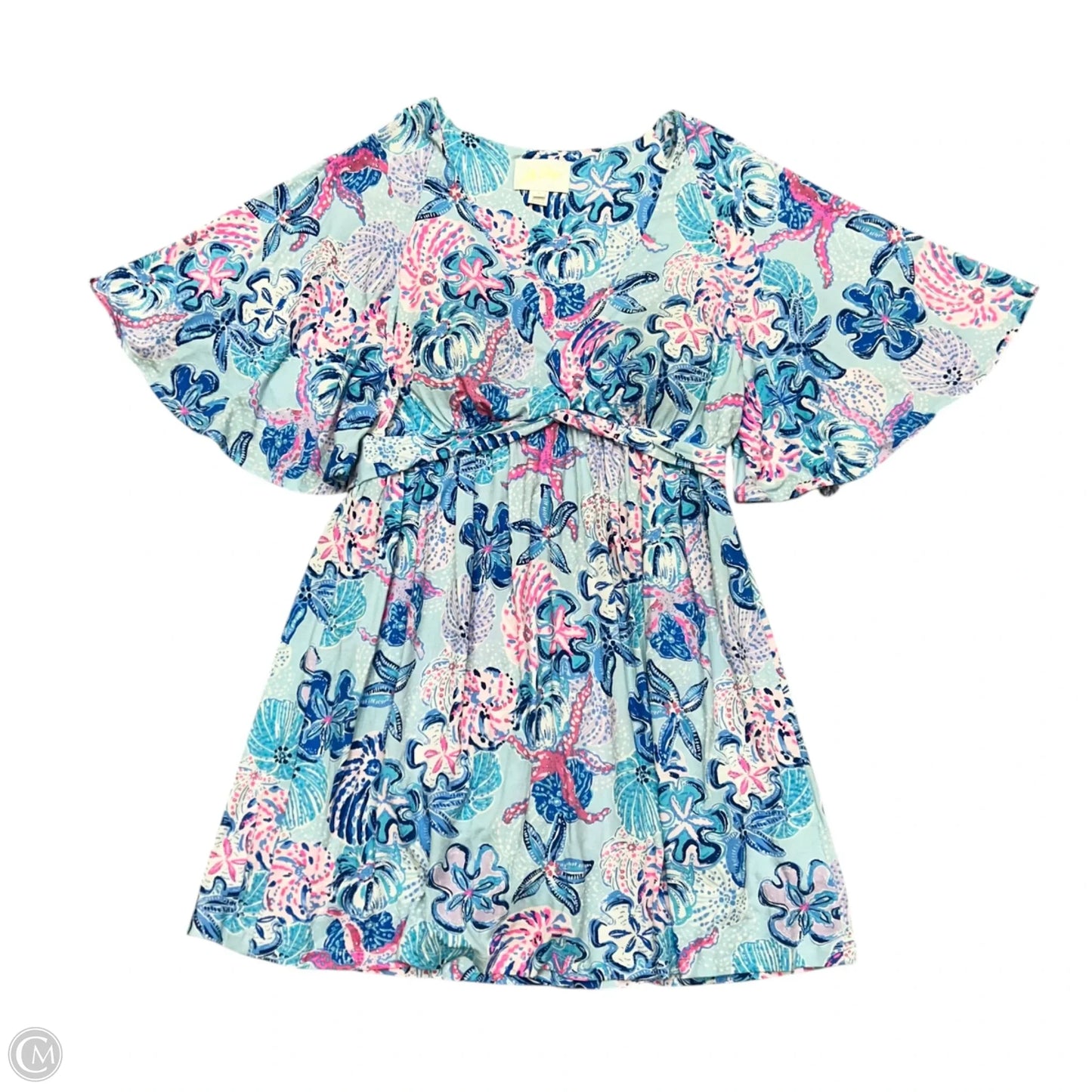 Romper Designer By Lilly Pulitzer In Blue & Pink, Size: L