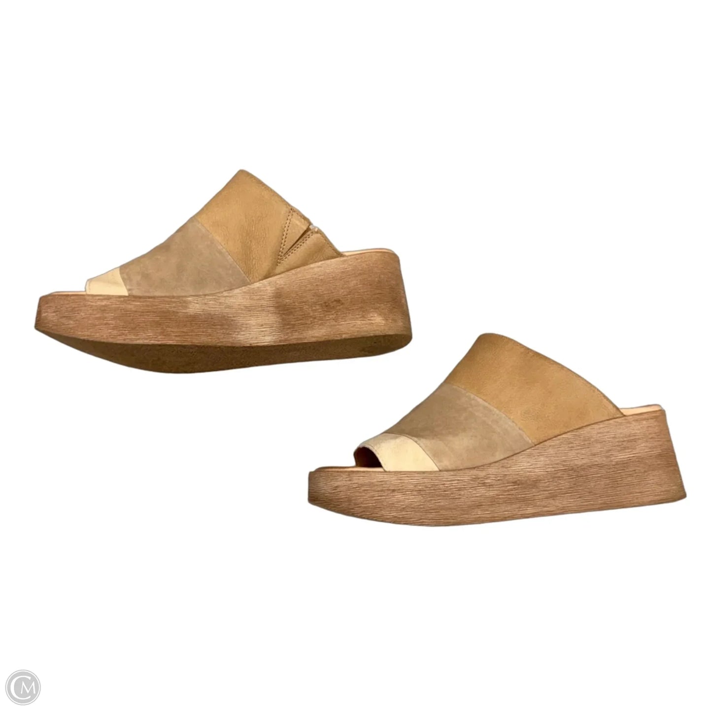Sandals Heels Platform By Miz Mooz In Tan, Size: 9.5