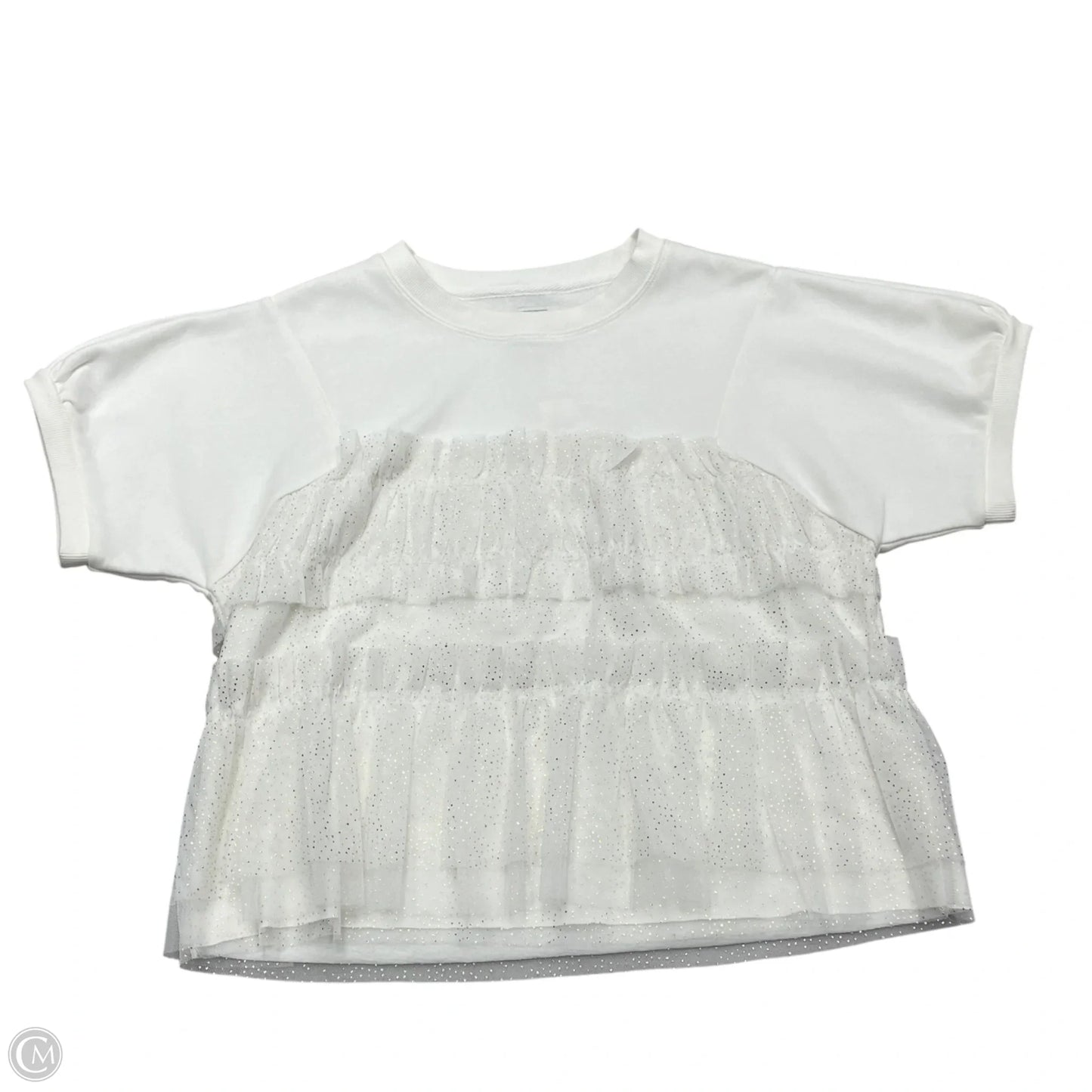 Top Short Sleeve By Maeve In Gold & White, Size: Xxs