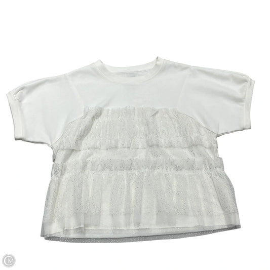 Top Short Sleeve By Maeve In Gold & White, Size: Xxs