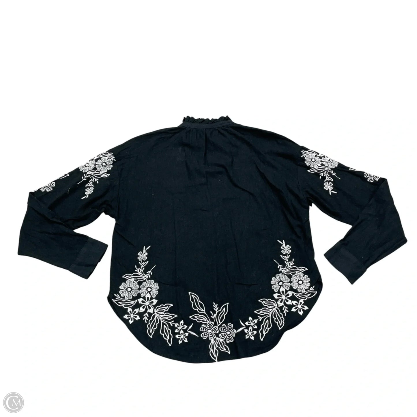 Top Long Sleeve By Pilcro In Black & White, Size: Xxs