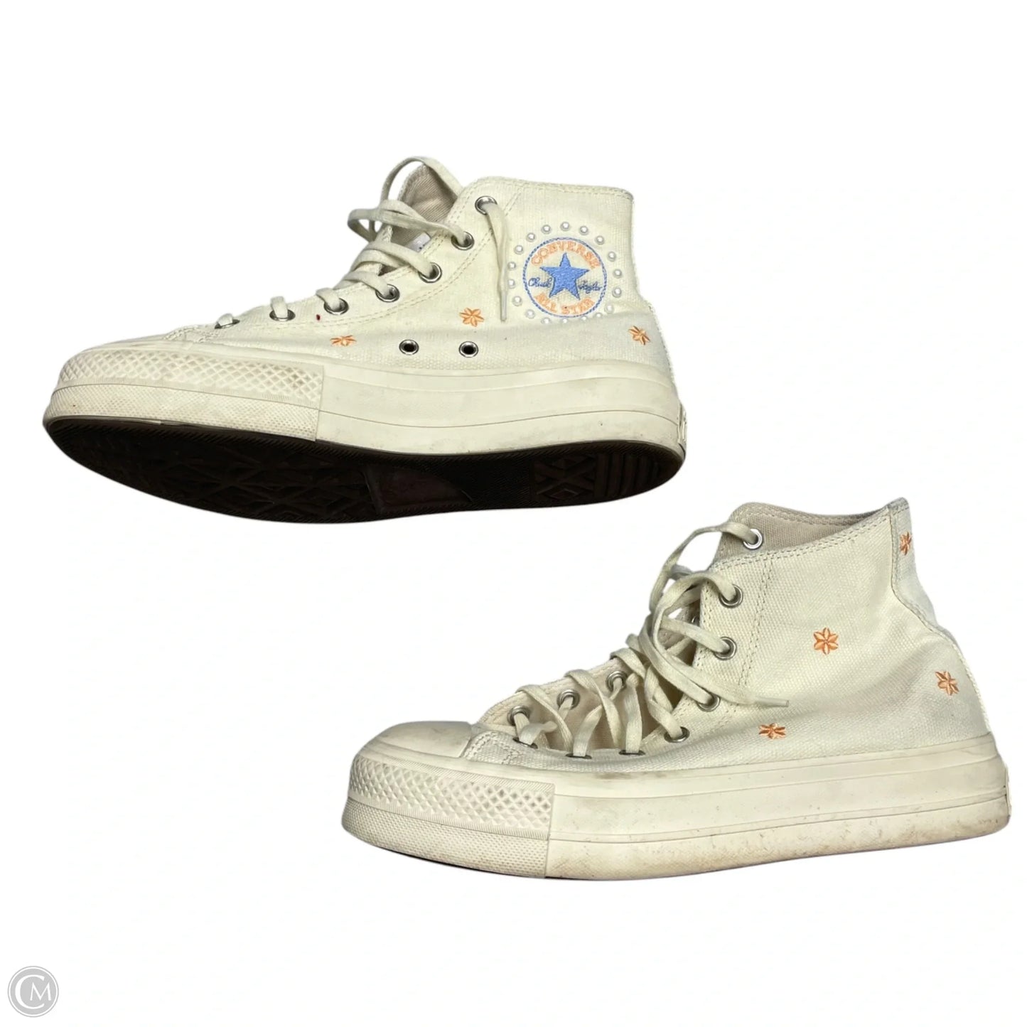 Shoes Sneakers Platform By Converse In Cream, Size: 10