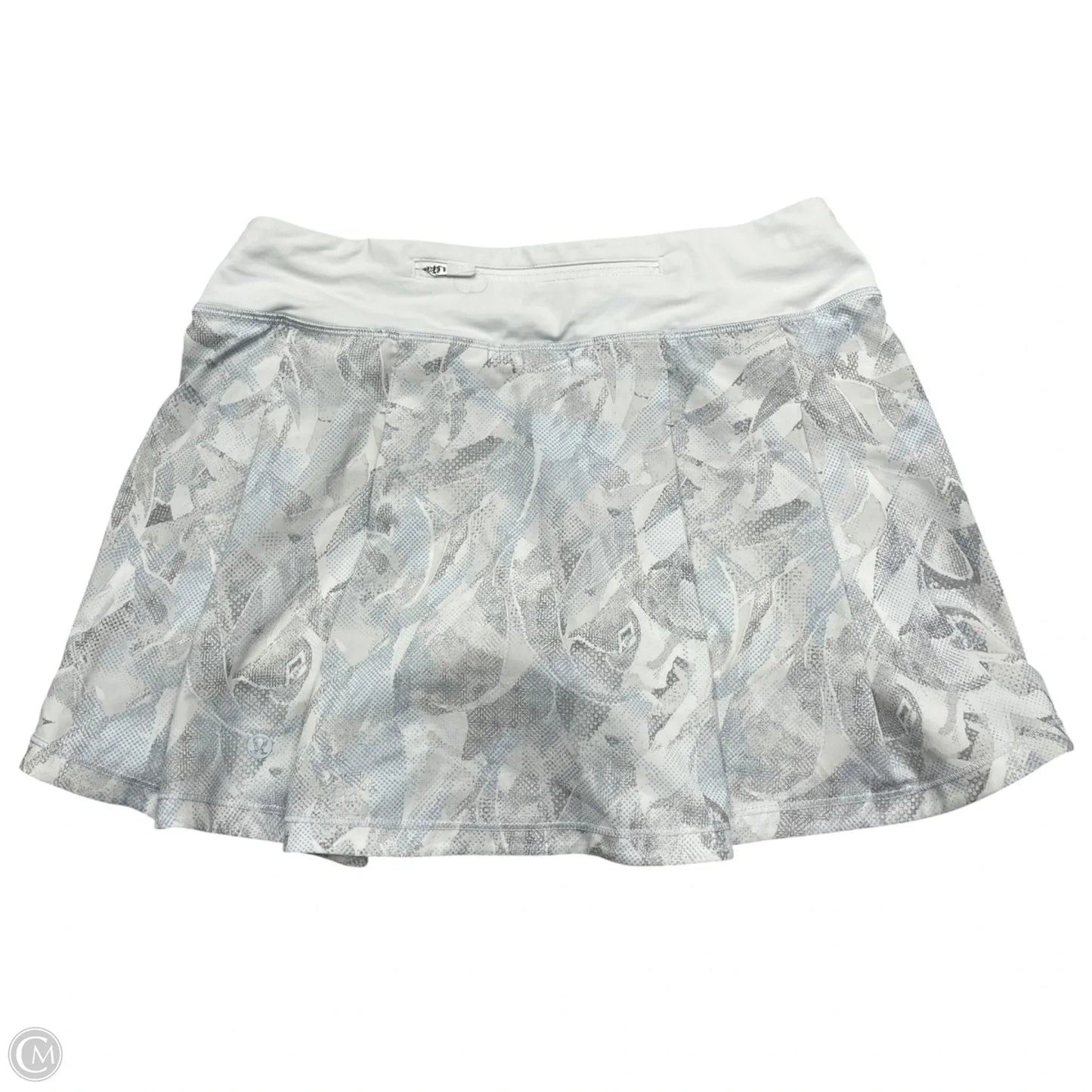 Athletic Skirt By Lululemon In Grey & White, Size: S