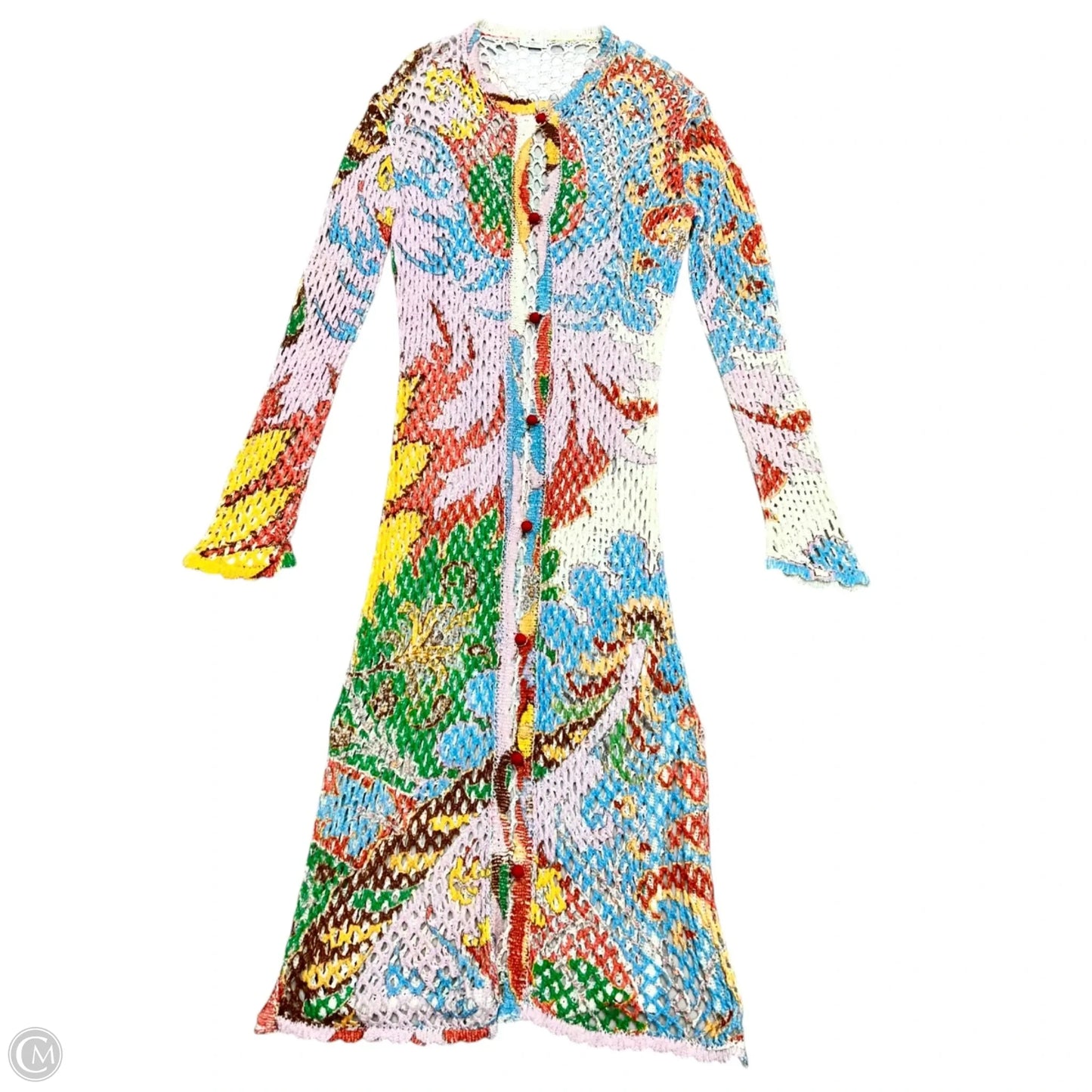 Sweater Cardigan By Etro In Rainbow Print, Size: M