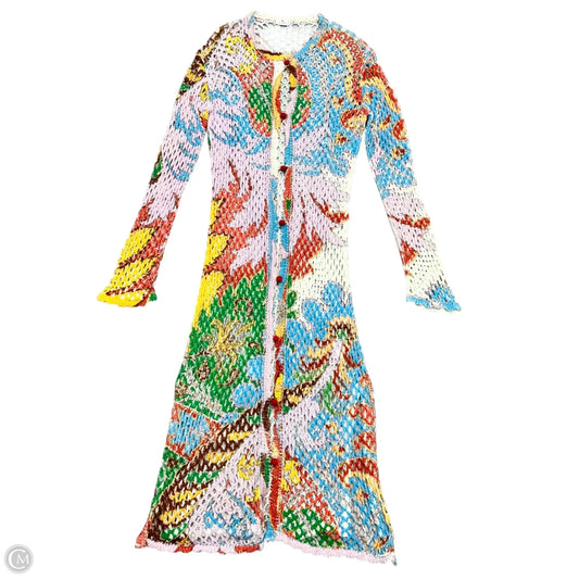 Sweater Cardigan By Etro In Rainbow Print, Size: M