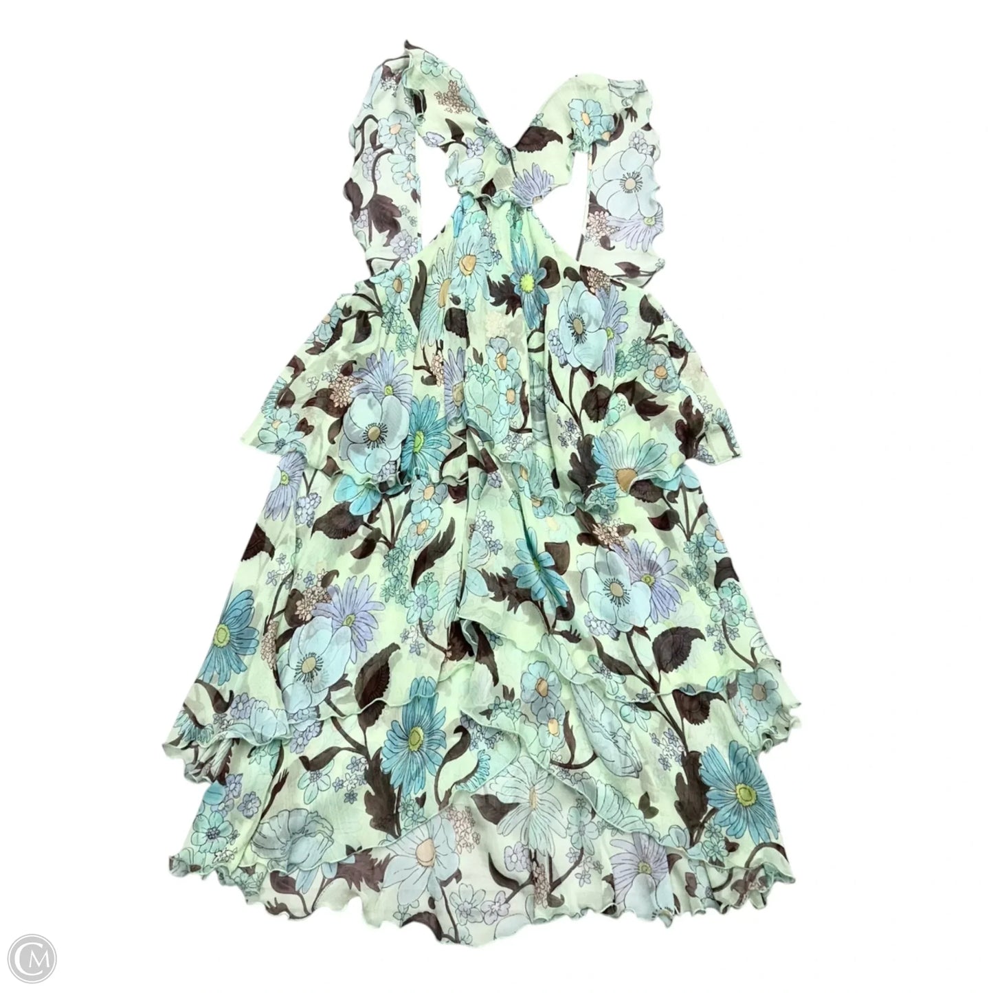 Dress Luxury Designer By Stella Mccartney In Blue & Green, Size: S