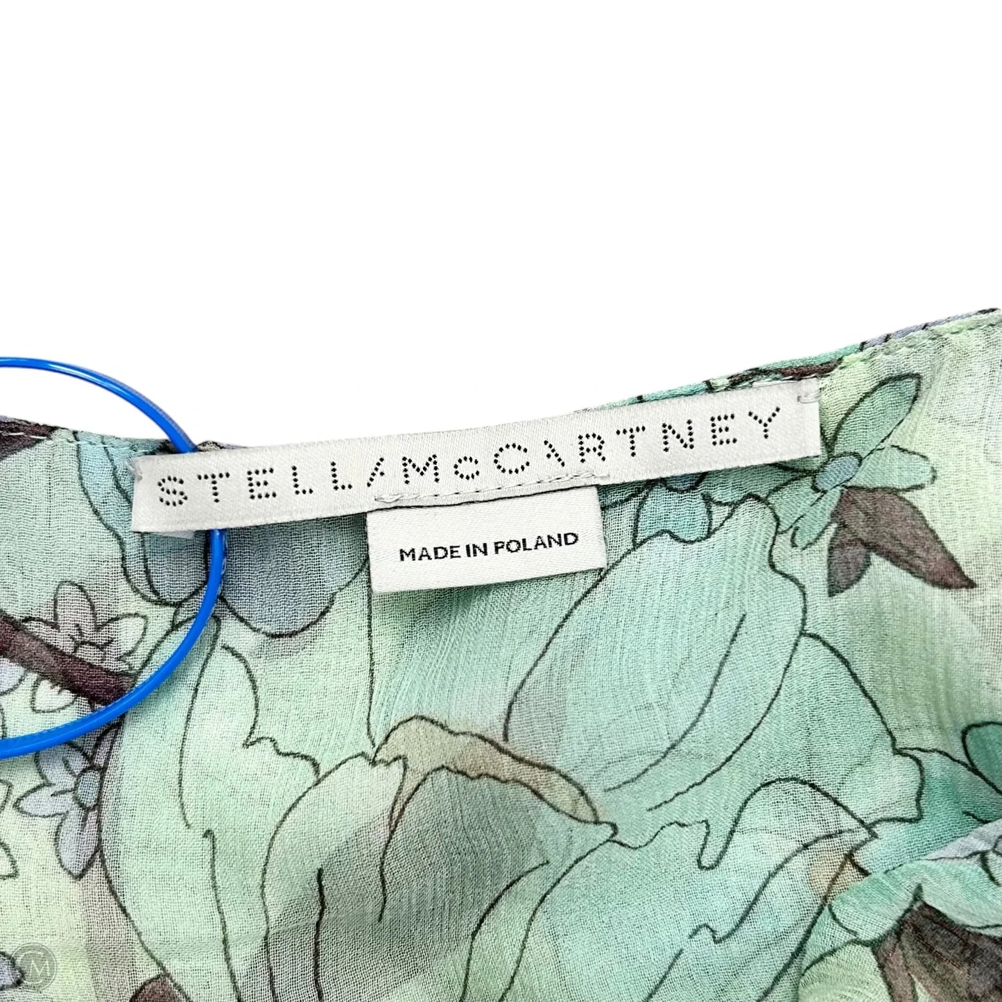 Dress Luxury Designer By Stella Mccartney In Blue & Green, Size: S