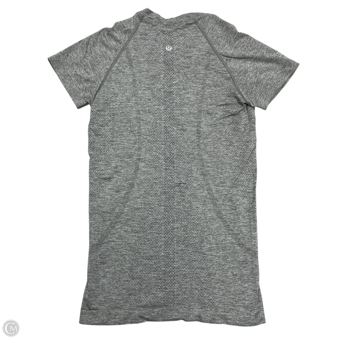 Athletic Top Short Sleeve By Lululemon In Grey, Size: S
