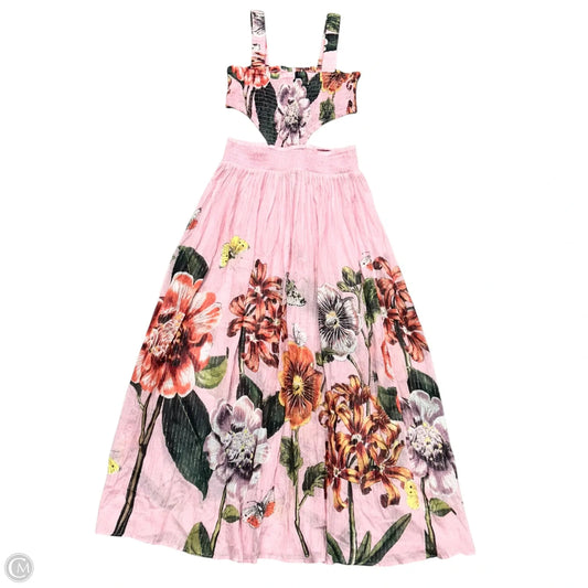 Dress Casual Maxi By Anthropologie In Pink & Silver, Size: M
