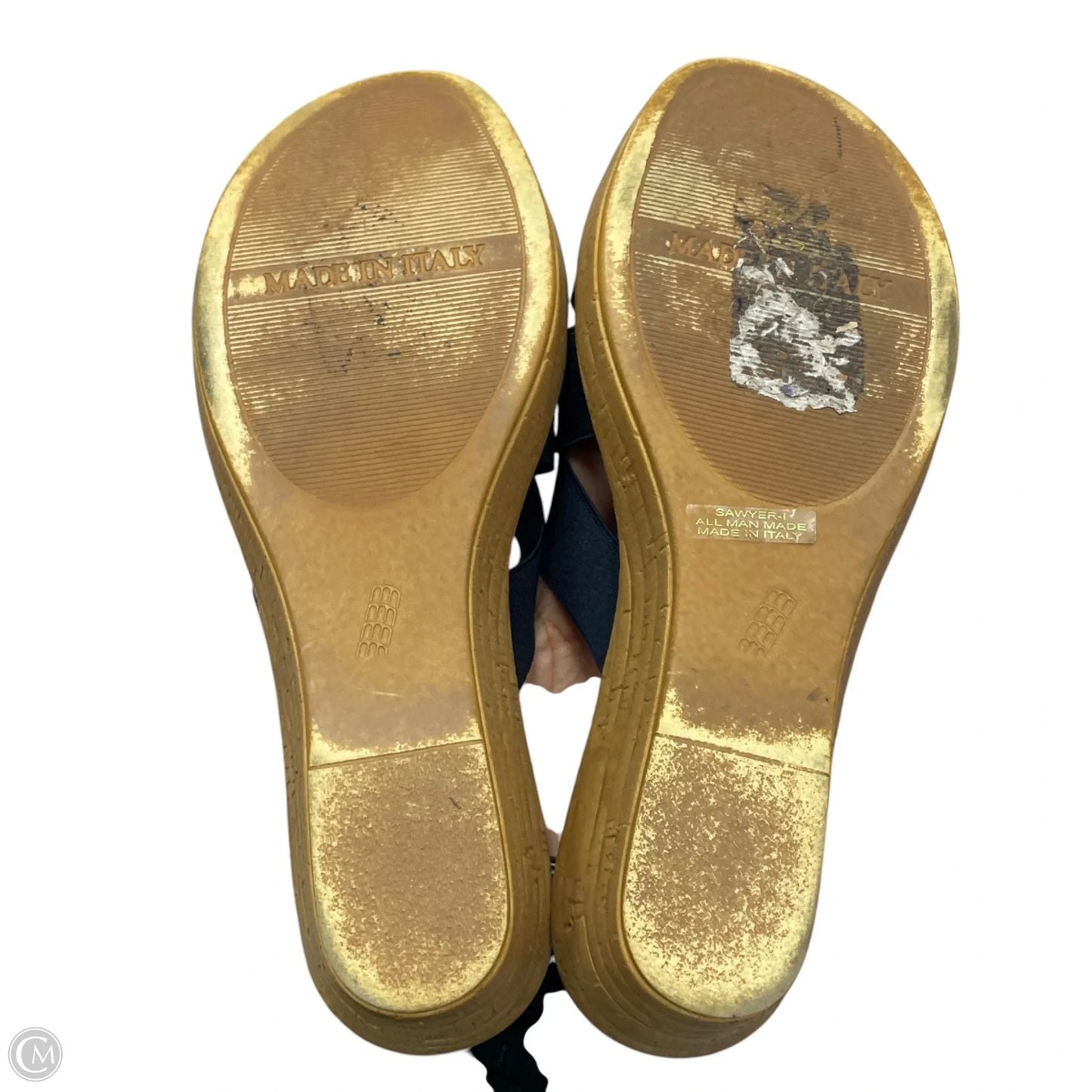 Sandals Heels Wedge By Lauren By Ralph Lauren In Navy, Size: 9