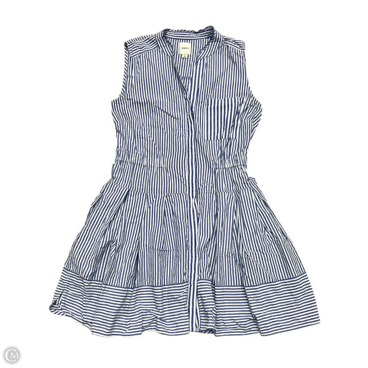 Dress Casual Short By Maeve In Blue & White, Size: M