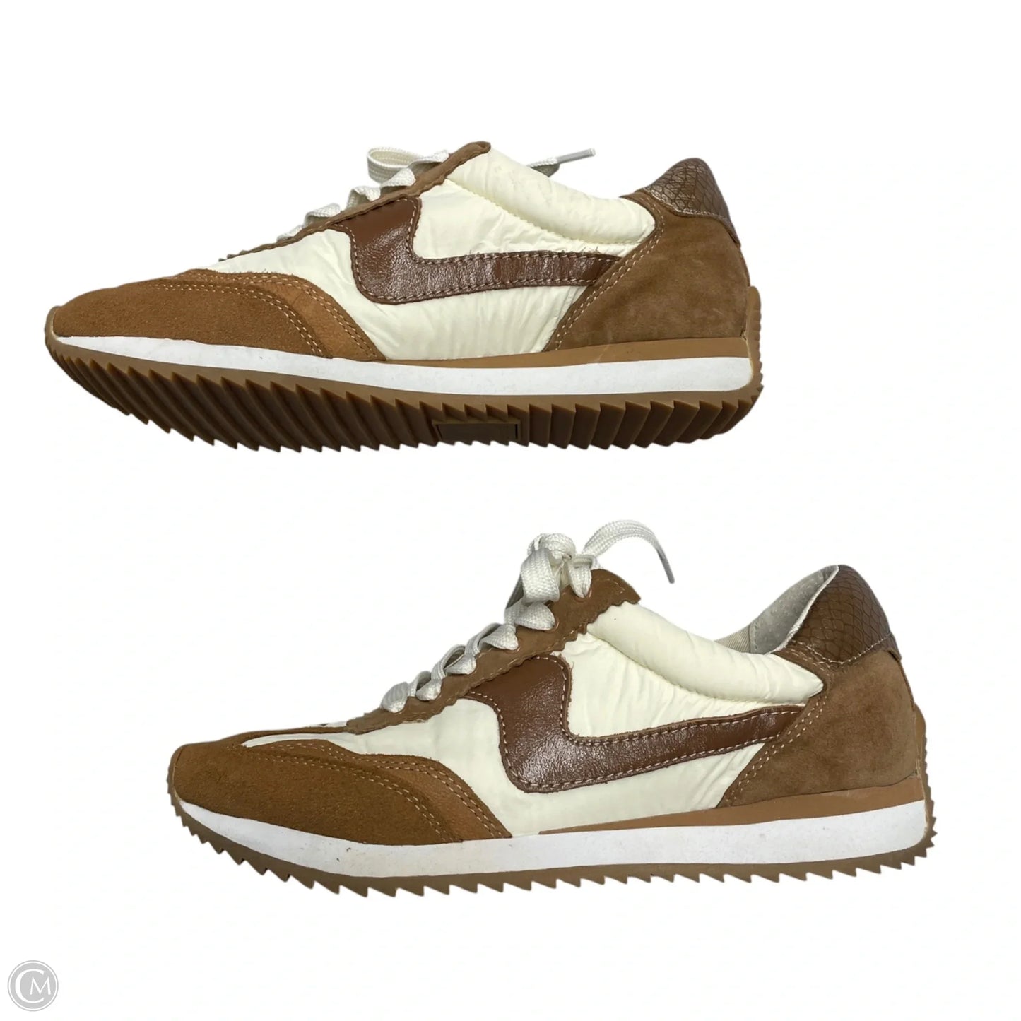 Shoes Sneakers By Dolce Vita In Brown & Cream, Size: 6.5