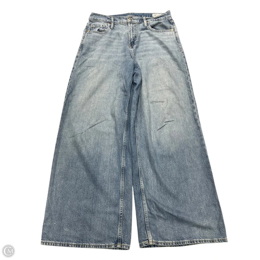 Jeans Wide Leg By Gap In Blue Denim, Size: 8