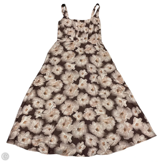 Dress Casual Midi By Melloday In Brown, Size: Xs