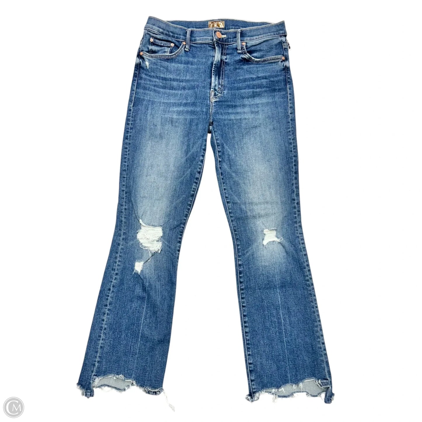 Jeans Straight By Mother In Blue Denim, Size: 6