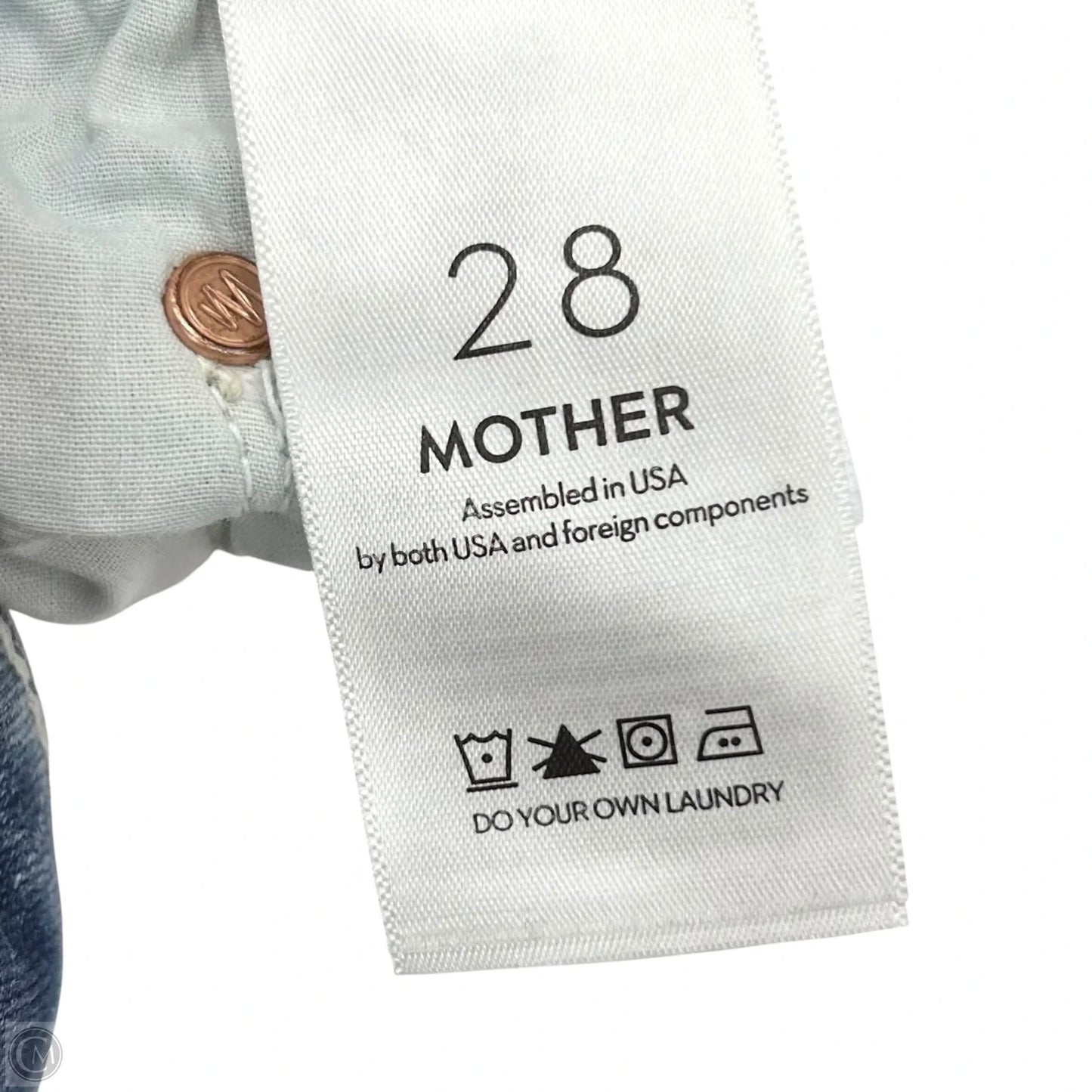 Jeans Straight By Mother In Blue Denim, Size: 6