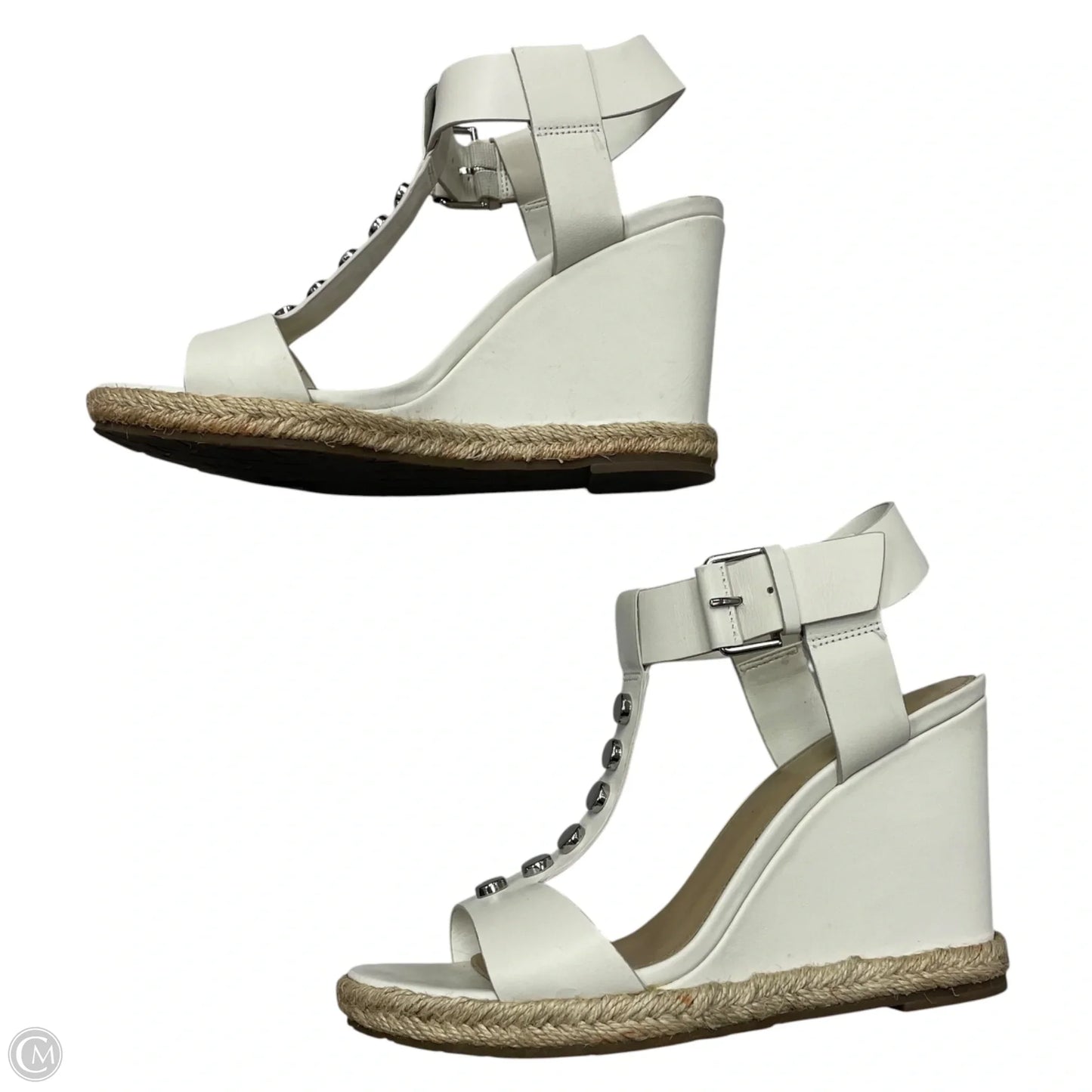 Sandals Heels Wedge By Marc Fisher In White, Size: 6
