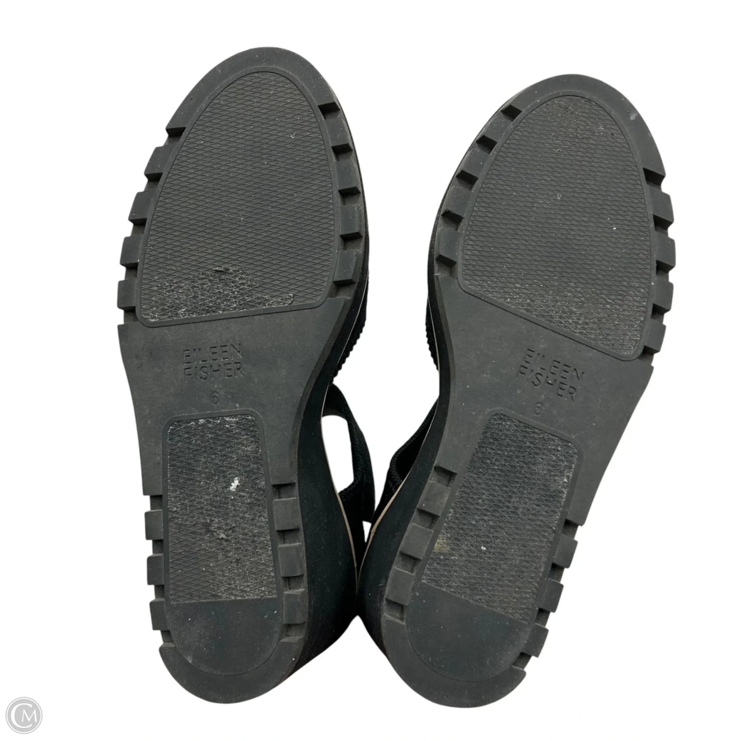 Sandals Heels Wedge By Eileen Fisher In Black, Size: 6