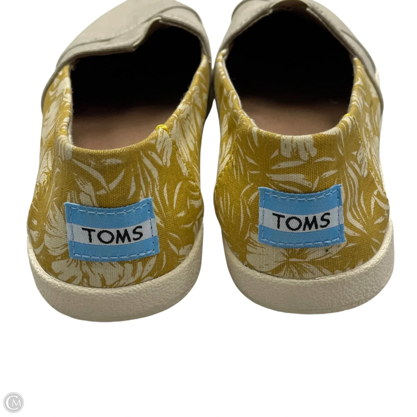 Shoes Flats By Toms In Grey & Yellow, Size: 6.5
