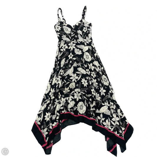 Dress Casual Midi By Maeve In Black & Cream, Size: S