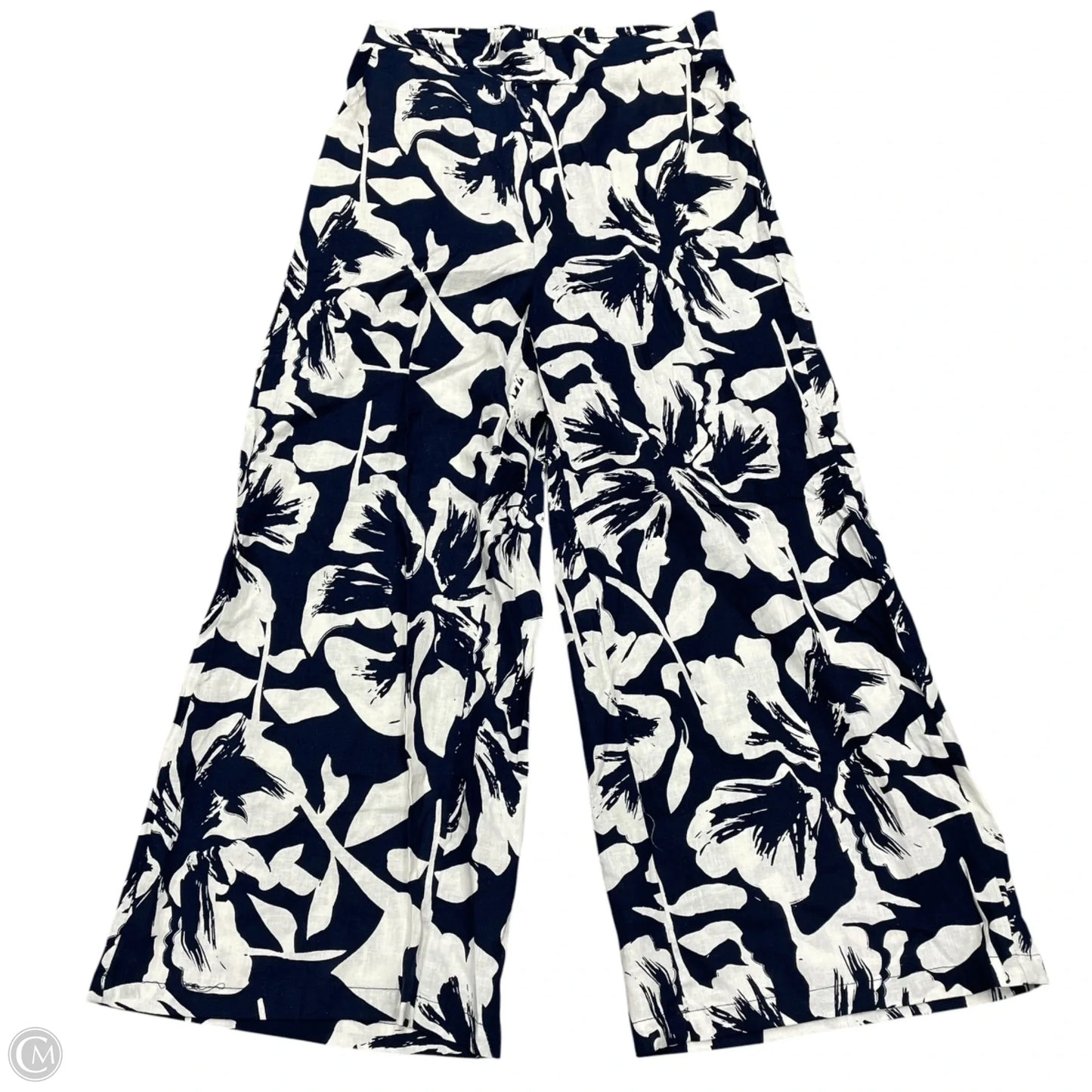 Pants Wide Leg By Calypso St Barth In Blue & White, Size: S