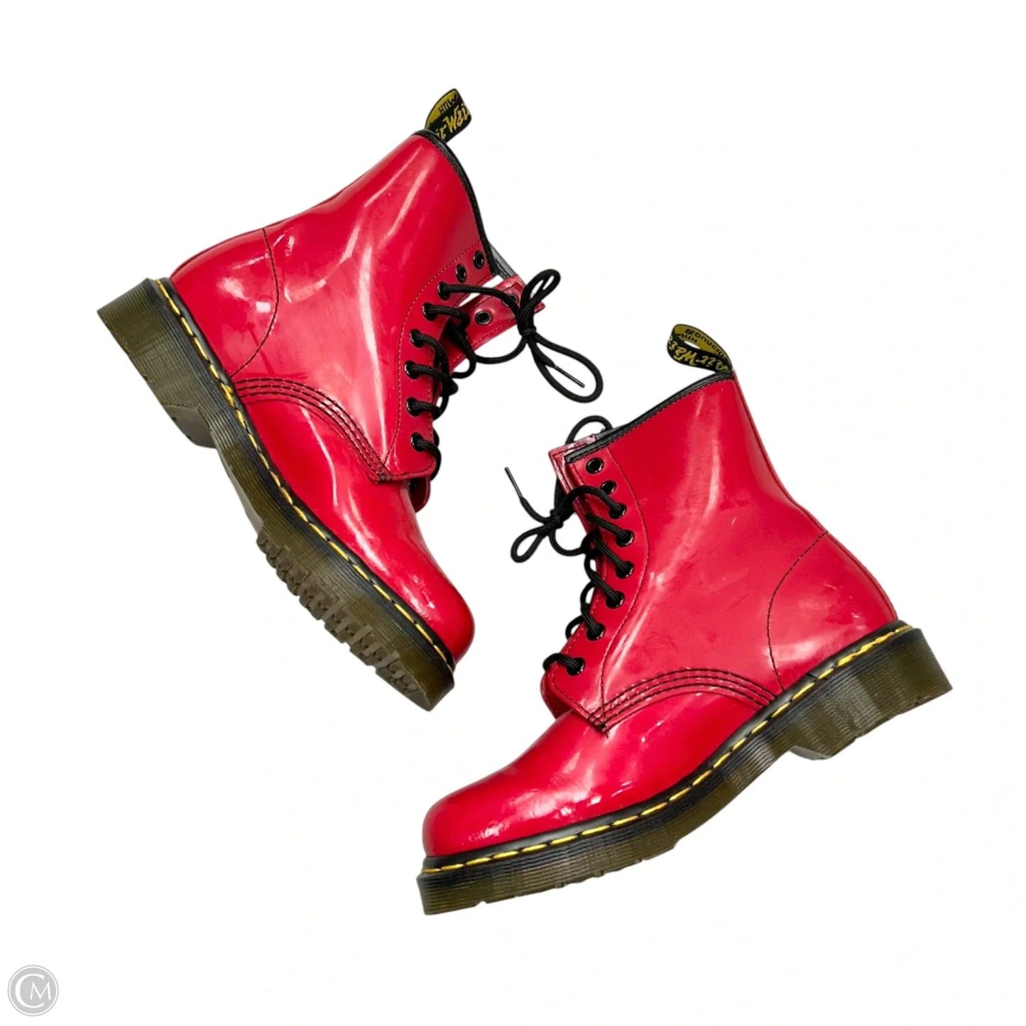 Boots Combat By Dr Martens In Red, Size: 7