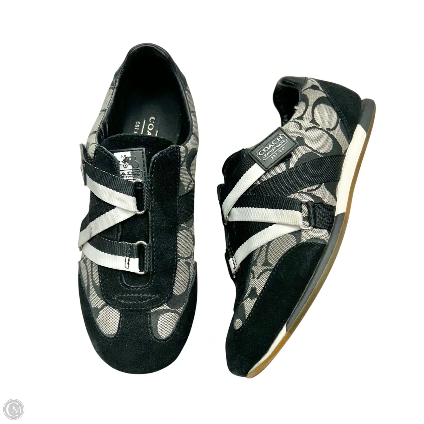 Shoes Designer By Coach In Black & White, Size: 7