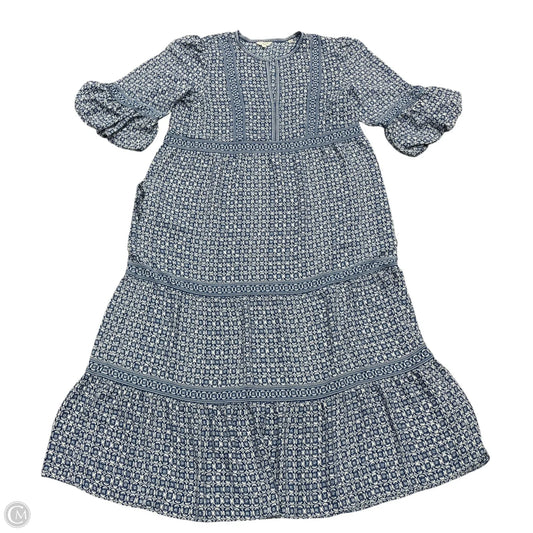 Dress Casual Maxi By Max Studio In Blue & White, Size: Xl