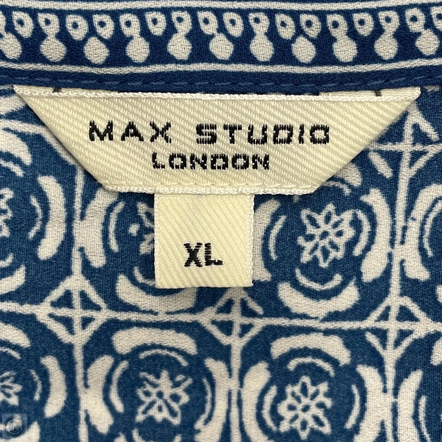 Dress Casual Maxi By Max Studio In Blue & White, Size: Xl
