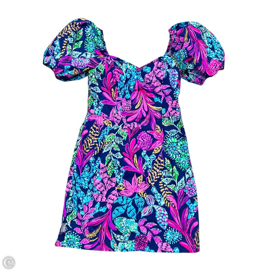 Dress Designer By Lilly Pulitzer In Blue & Pink, Size: Xxs