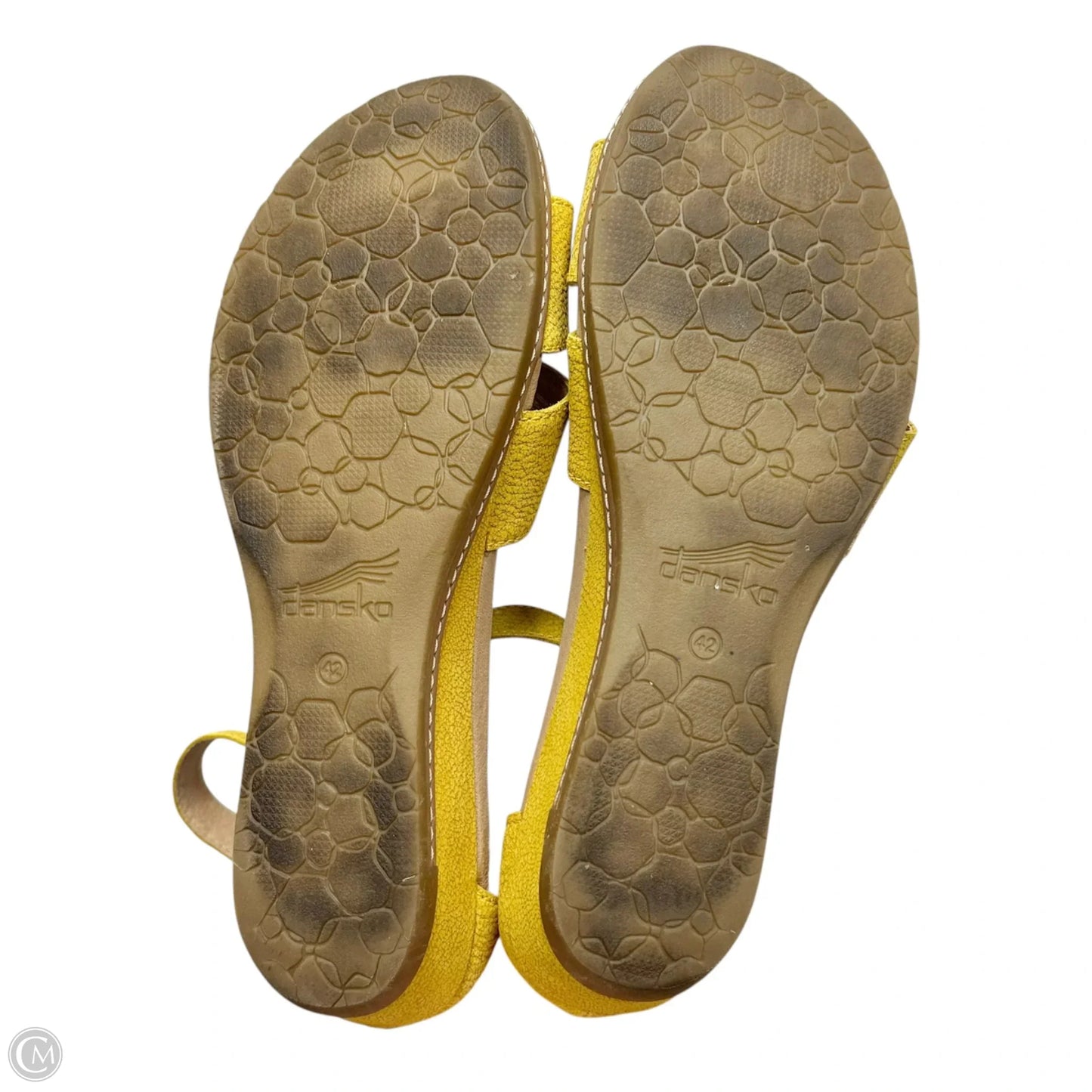Sandals Heels Wedge By Dansko In Yellow, Size: 11.5