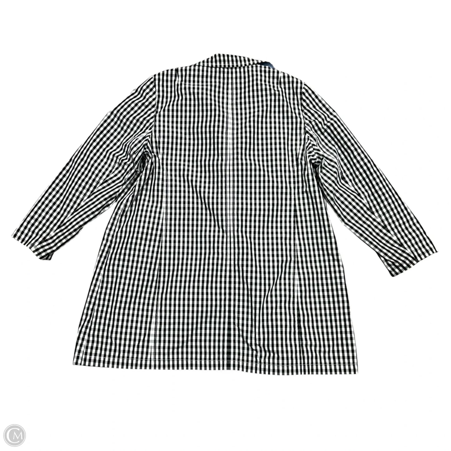 Jacket Windbreaker By Talbots In Black & White, Size: 2x