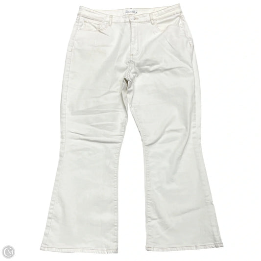 Jeans Boot Cut By Loft In White Denim, Size: 14