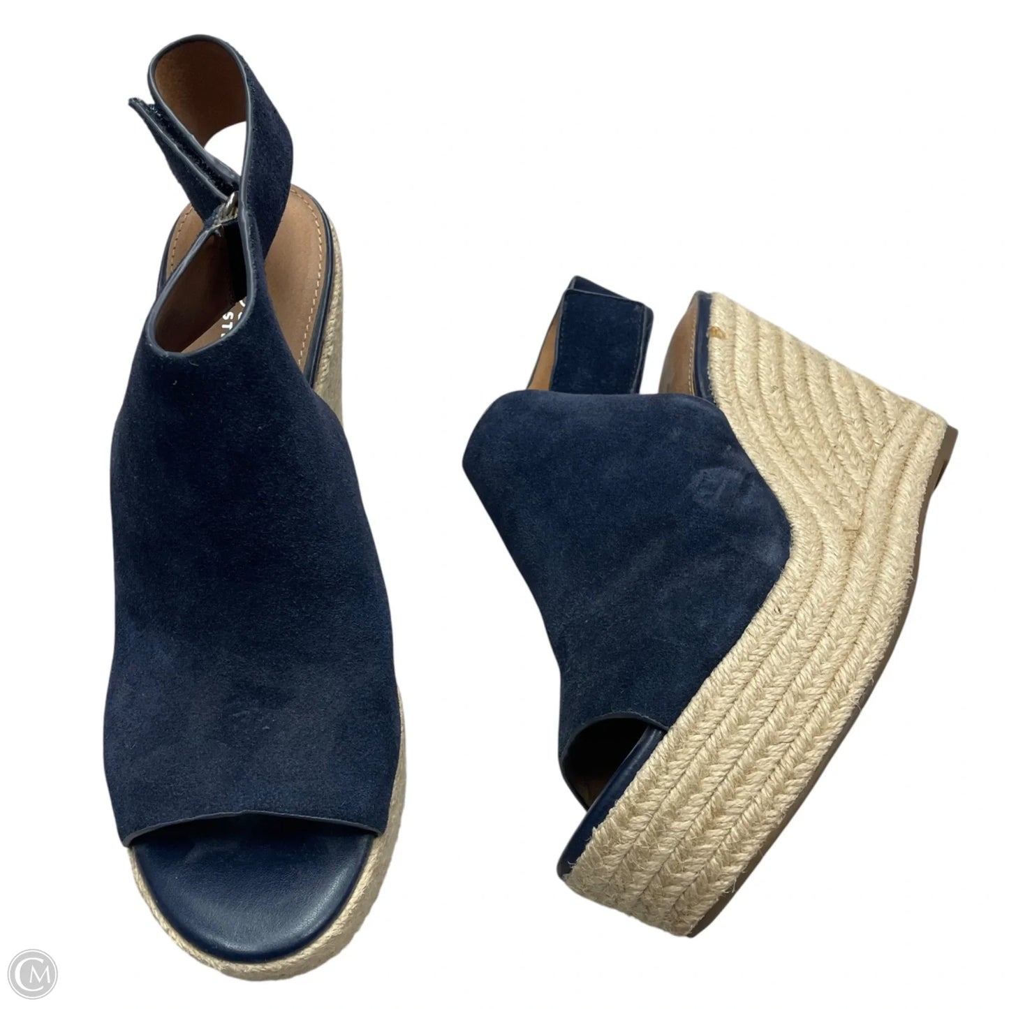 Sandals Heels Wedge By Aerosoles In Navy, Size: 8.5