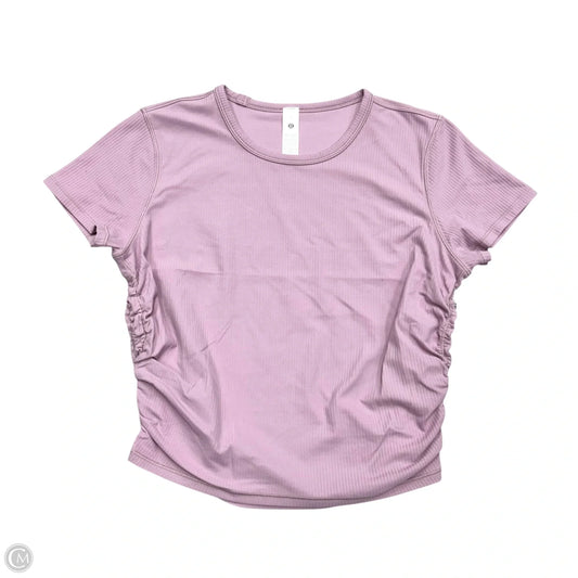 Athletic Top Short Sleeve By Lululemon In Purple, Size: M
