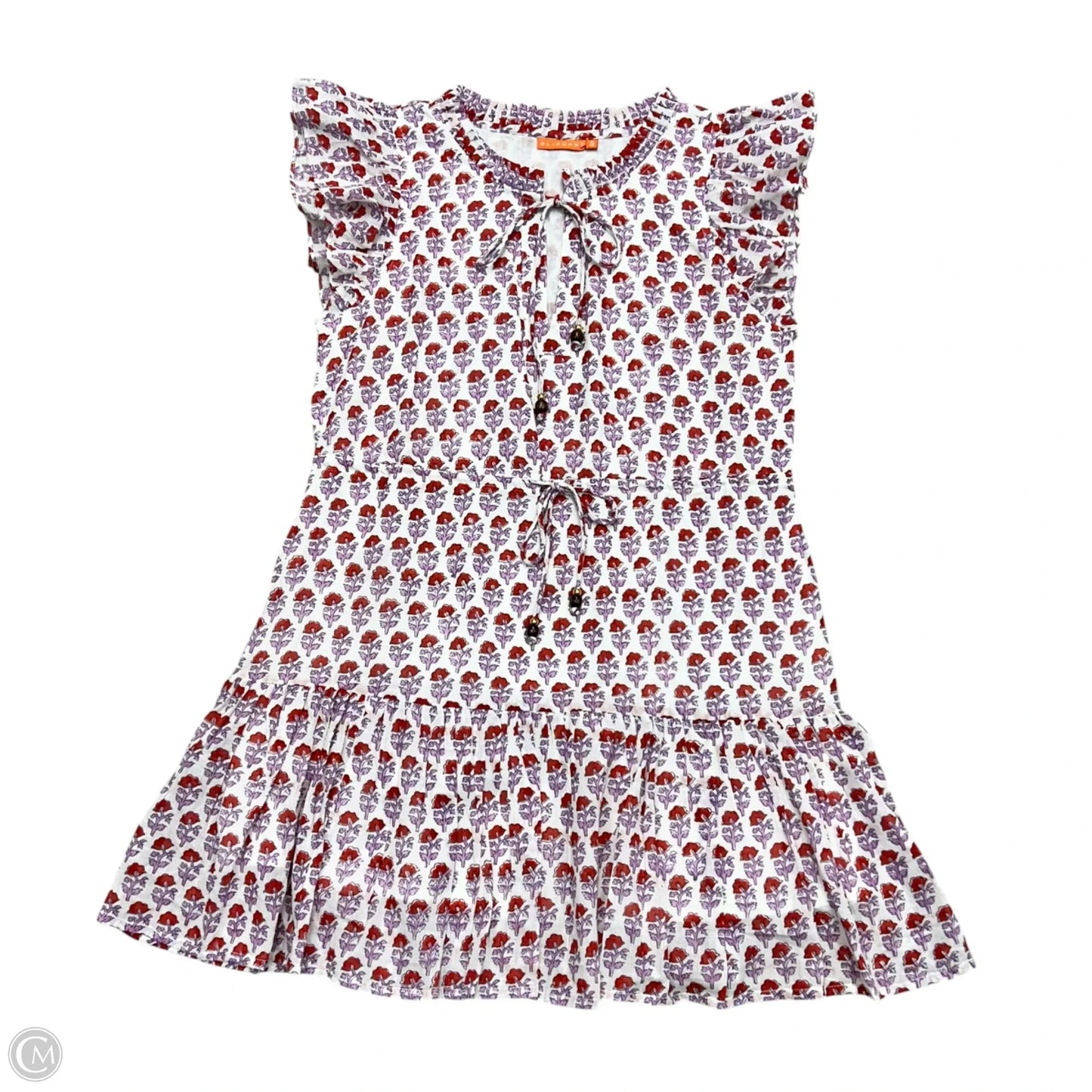 Dress Casual Short By Oliphant In Purple & Red, Size: S