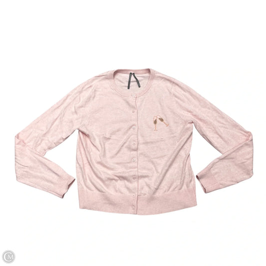 Sweater Cardigan By Anthropologie In Pink, Size: S