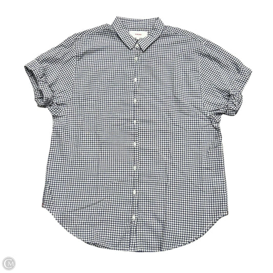 Top Short Sleeve By Xirena In Blue & White, Size: S