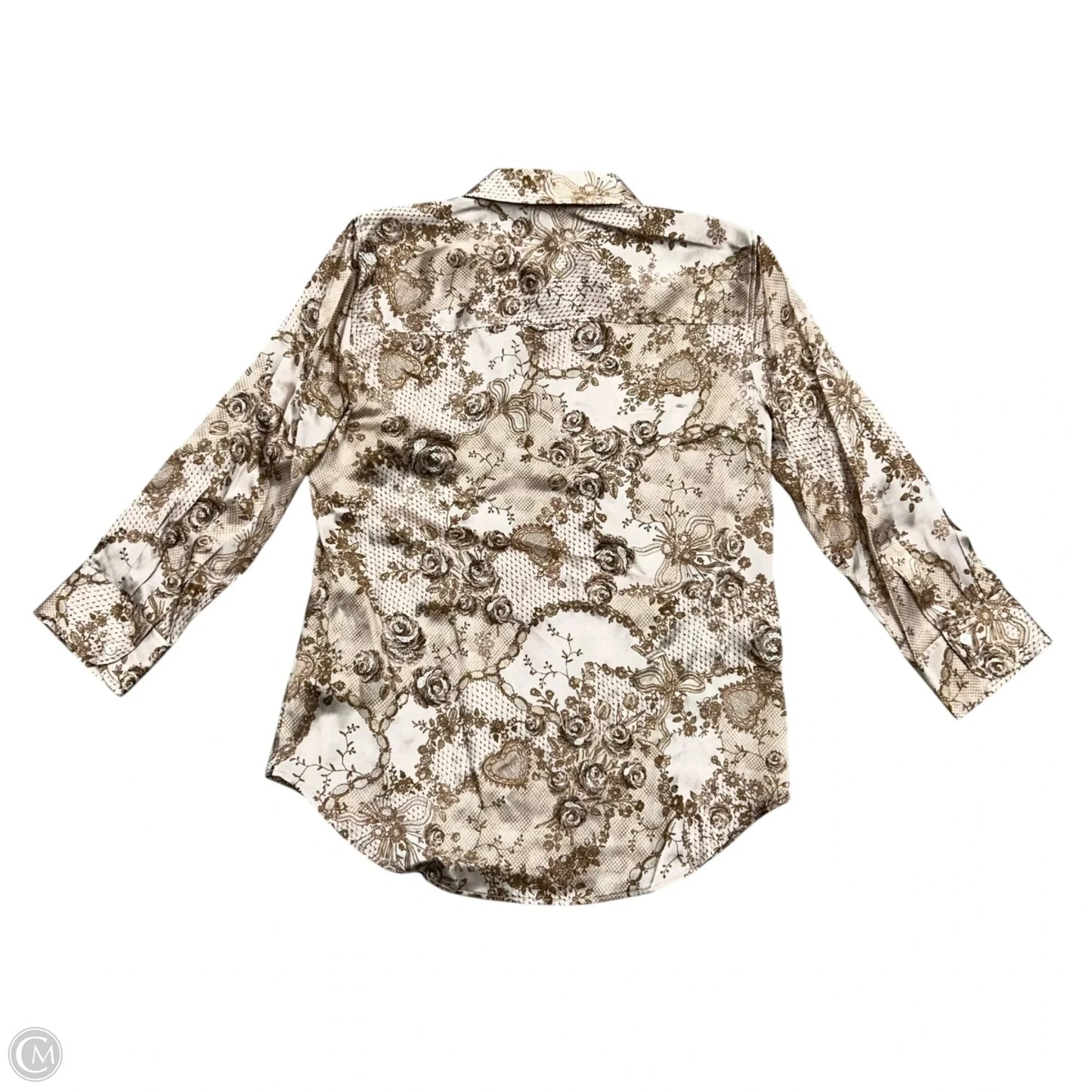 Top Long Sleeve By L Agence In Cream & Tan, Size: Xs