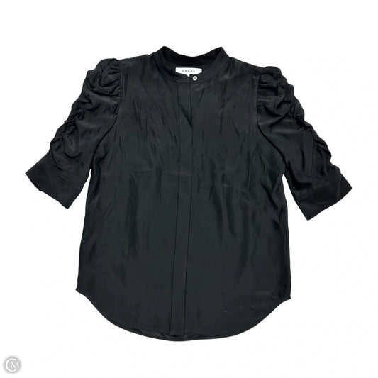 Top Short Sleeve By Frame In Black, Size: Xs
