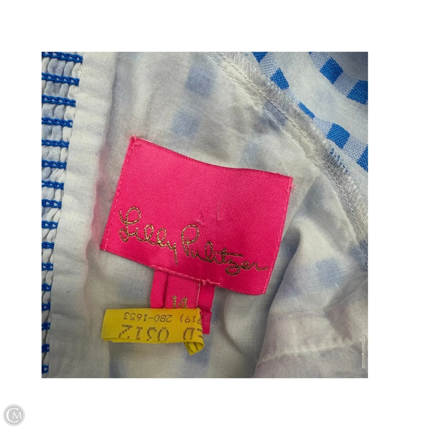 Dress Designer By Lilly Pulitzer In Blue & White, Size: L