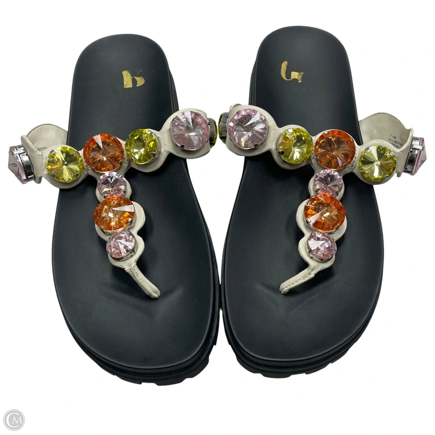 Sandals Flats By Gb In Black, Size: 7.5